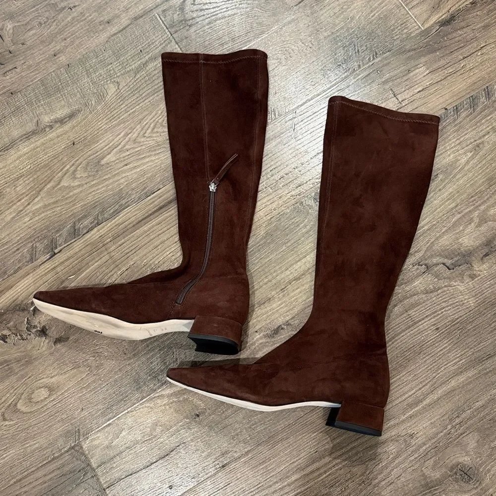 Reformation Raven Brown Knee-High Boots